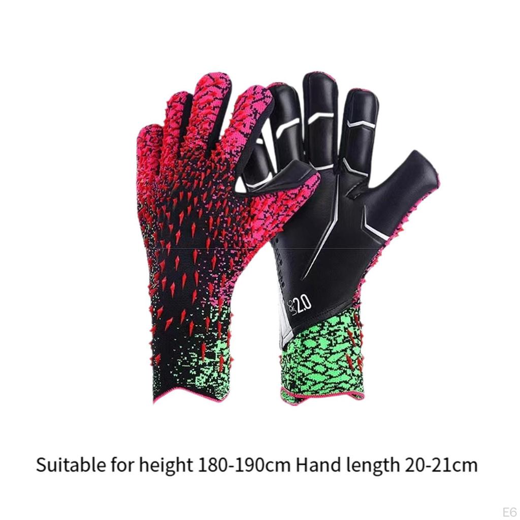 Football Goalkeeper Gloves Rubber Hand Protection Thickened Goalkeeping Gear 8