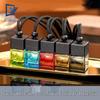 In Stock 8ml Square Car Aromatherapy Bottle - Transparent Glass Pendant Diffuser