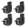 4pcs  4.8mm to IEC320 C13 Converter 90 Degree Power Plug Adapter for Laptop Power Adapters