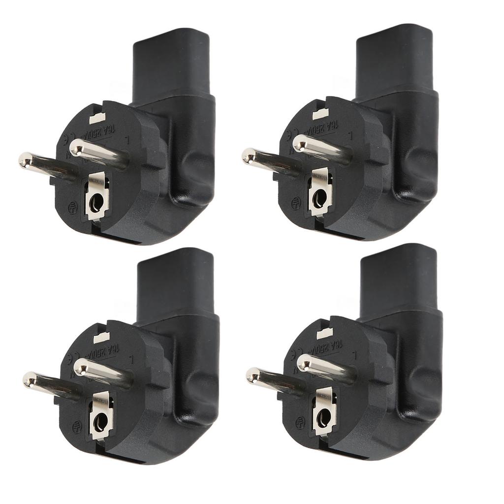 4pcs  4.8mm to IEC320 C13 Converter 90 Degree Power Plug Adapter for Laptop Power Adapters