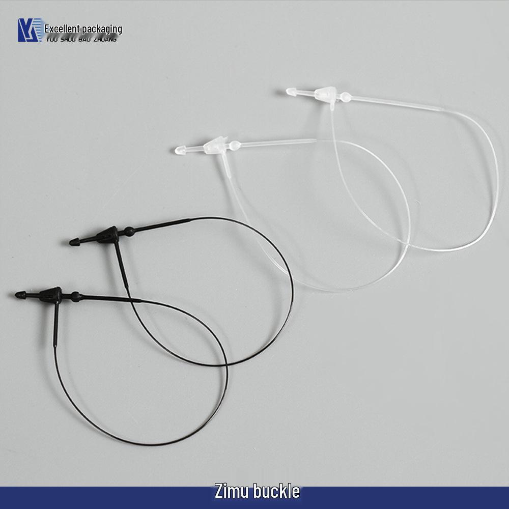 

Hand-Woven Rope Tags with Plastic Snap Fasteners for Clothing 8cm; Transparent