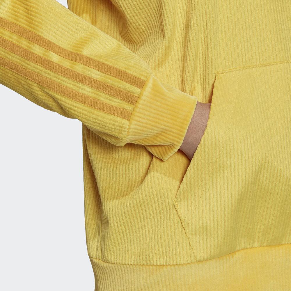 Adidas Originals Solid Color Hooded Casual Long Sleeve Sweatshirt Women Tops Yellow GU0809