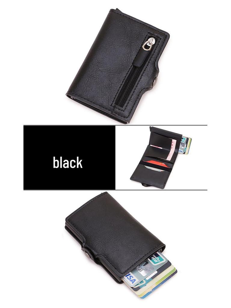 RFID Carbon Fiber Multi-Card Wallet - Anti-Demagnetization, Multi-Functional Credit Card Holder