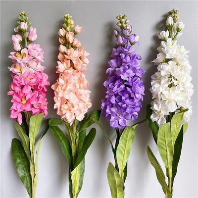 Big Artificial Hyacinth Violet Flower Branch Fleurs Artificielles for Home Wedding Decoration Fake Flowers