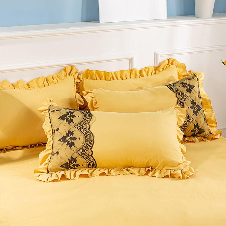 

Наволочка для свадебной спальни, наволочка для подушки, роскошное кружево, лето, дышащее, простое, мягкое, удобное, уютное, для пар, вышивка 48x74 см 48x74cm