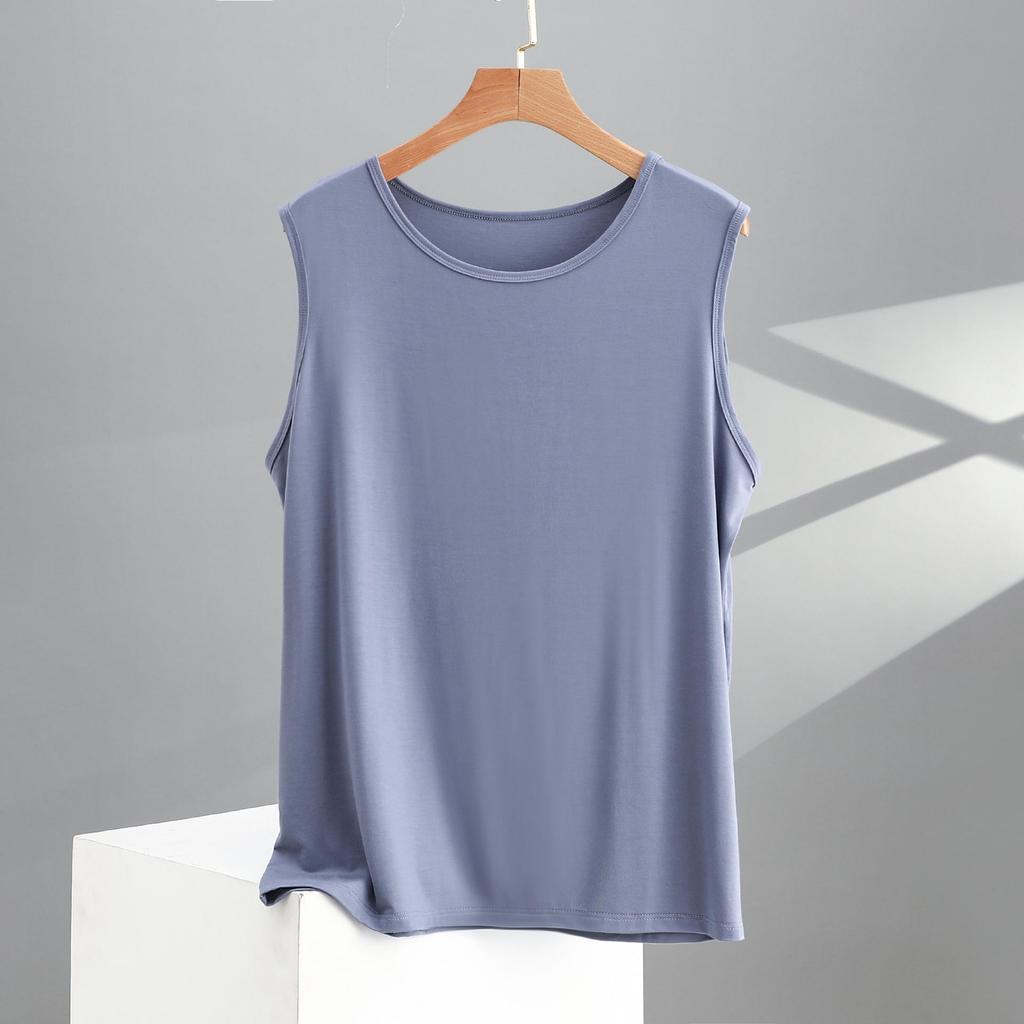 Herren Schnelltrocknendes Modal Eis-Seide Ärmelloses Tanktop für Sommer-Fitness