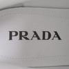 Vynikající PRADA Vysoké tenisky Trojúhelníkové logo bílá kůže Pánské 6 1T638M Použité