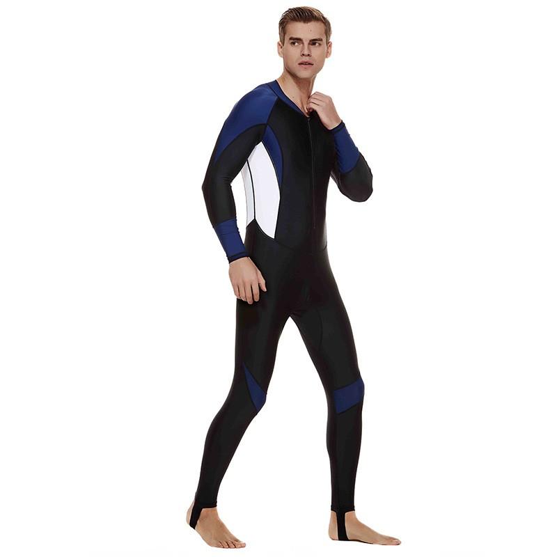 Mens Quick-Dry Rash Guard Swimsuit Snorkeling Diving UV Protection Full-Body Swimwear In Nylon