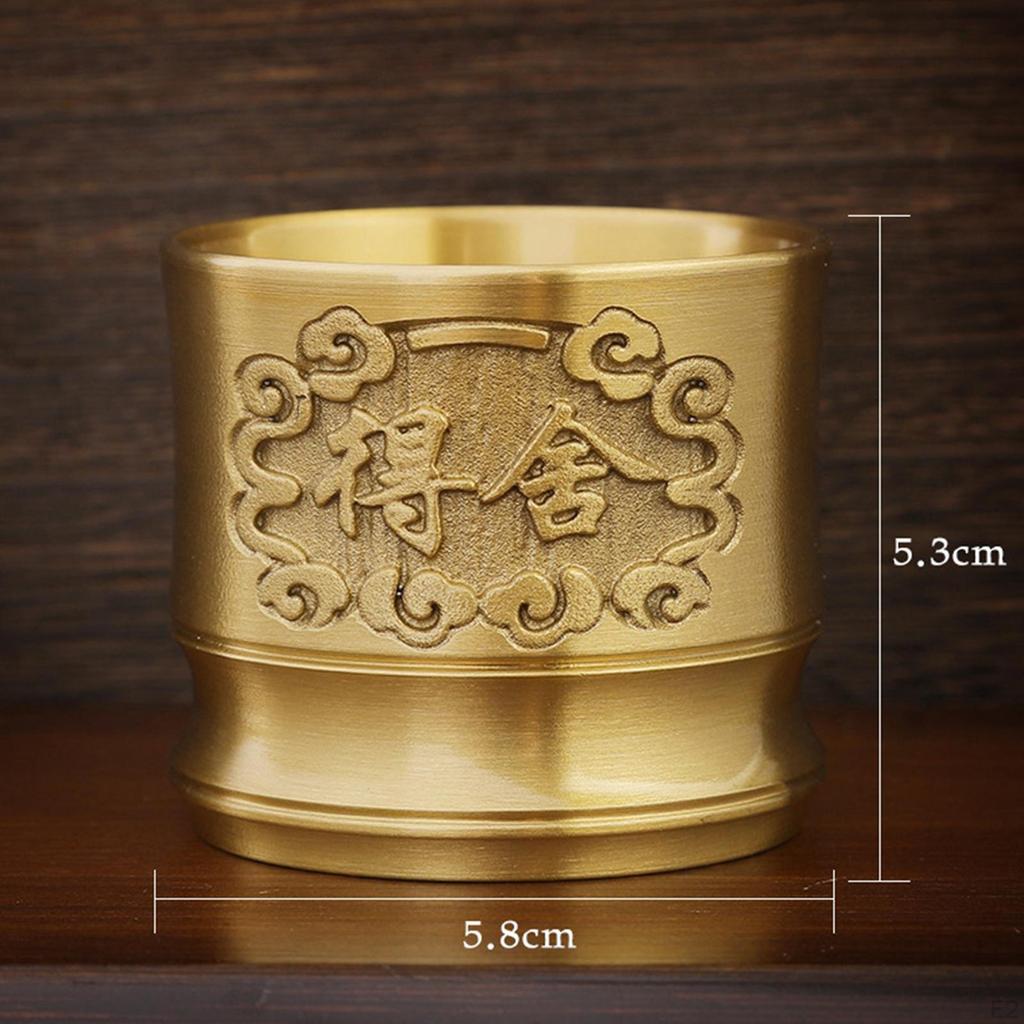 Traditional Brass Cup Handcrafted Collection Engraved Ornament Drinking Personal Teacup for