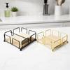 Square Design Paper Napkin Organizer with Wooden Base Tissue Organizer Napkin Holder  Dining Room