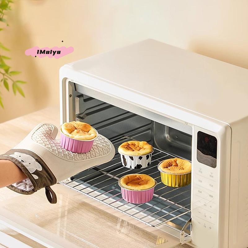 10/20/50Pcs round Baking Cups with Lids Reusable Tin Paper Foil Cupcake Cups for Desserts Flans Mini Cakes Bread Mould Custard