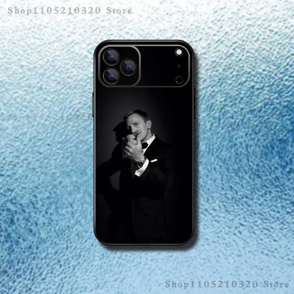 

D-Daniel C-Craig Actor Phone Case For iPhone 17,16,15,14,13,12,11,Pro,Max,Plus,E,SE4,Air,Mini Black Soft Funda iPhone15plus