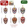 Mexico Day of the Dead Theme Party Hanging Decor Skull Banner Spiral Swirl Halloween Party Decoration Supplies