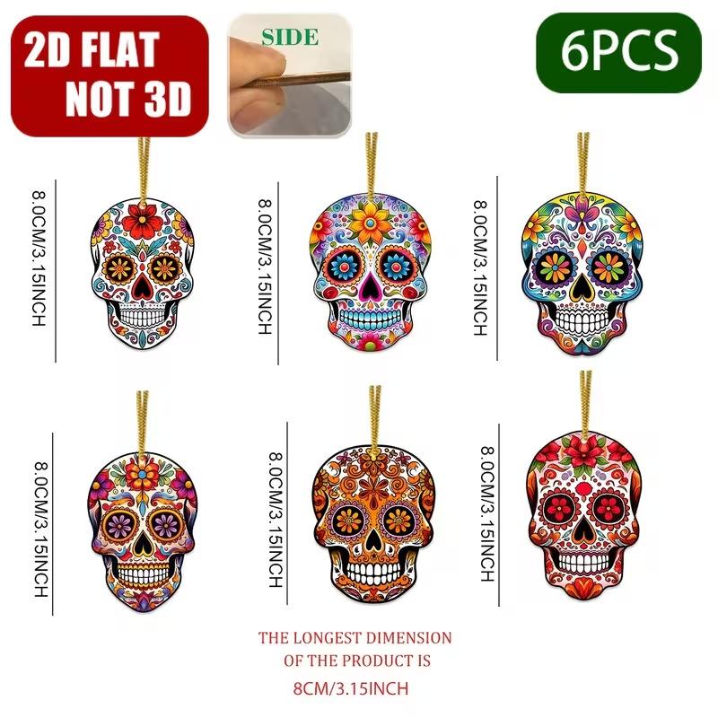 Mexico Day of the Dead Theme Party Hanging Decor Skull Banner Spiral Swirl Halloween Party Decoration Supplies