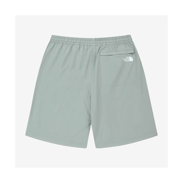 The North Face Solid Color Elastic Waist Three-Quarter Casual Shorts Unisex Shorts Light-Gray NS6NR06L