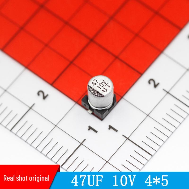47µF 10V 4x5mm SMD Aluminum Electrolytic Capacitor Available
