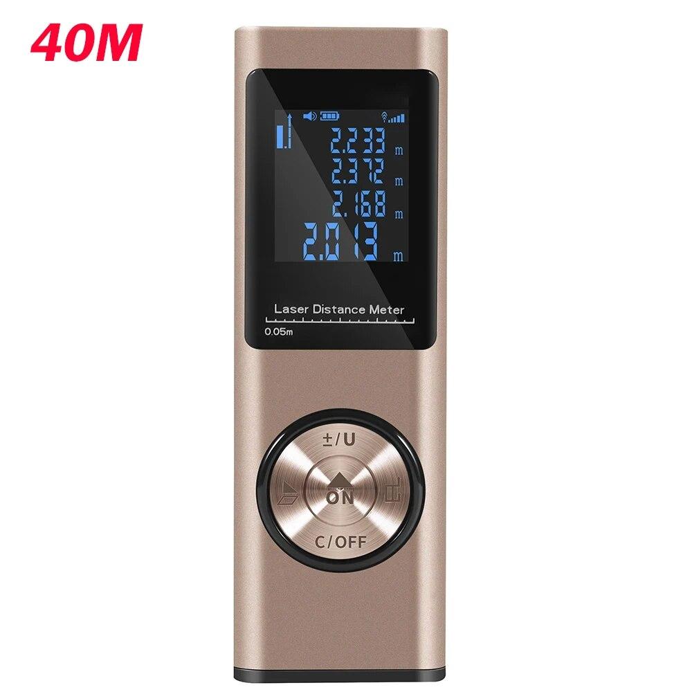Mini Rangefinder Laser Distance Meter 40M 60M Rechargeable Digital Range Finder Area Volume Multi-angel Laser Measuring Tool