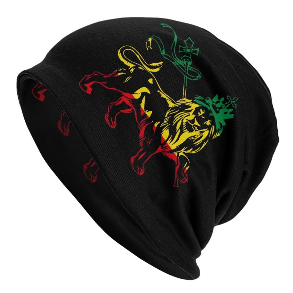 Custom Jamaica Rasta Lion Skullies Beanies Caps Unisex Winter Warm Knit Hat Reggae Jamaican Flag Bonnet Hats Outdoor Ski Cap