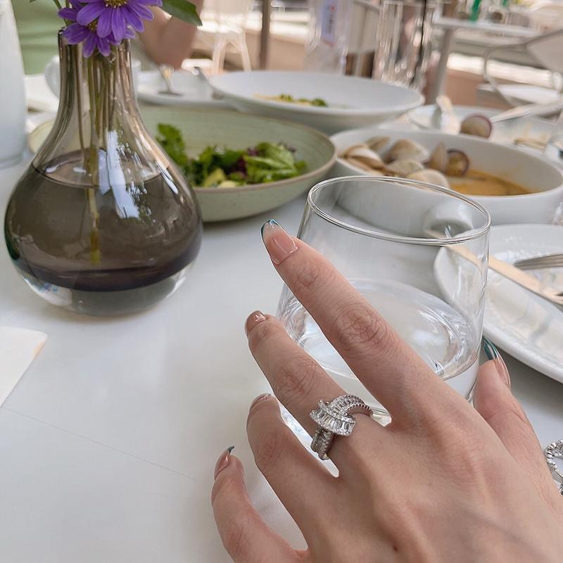 Micro Pave Shiny Zirkonia Knoten Ringe Für Frauen Neue Luxus Bijoux Offenen Ring Schmuck Großhandel