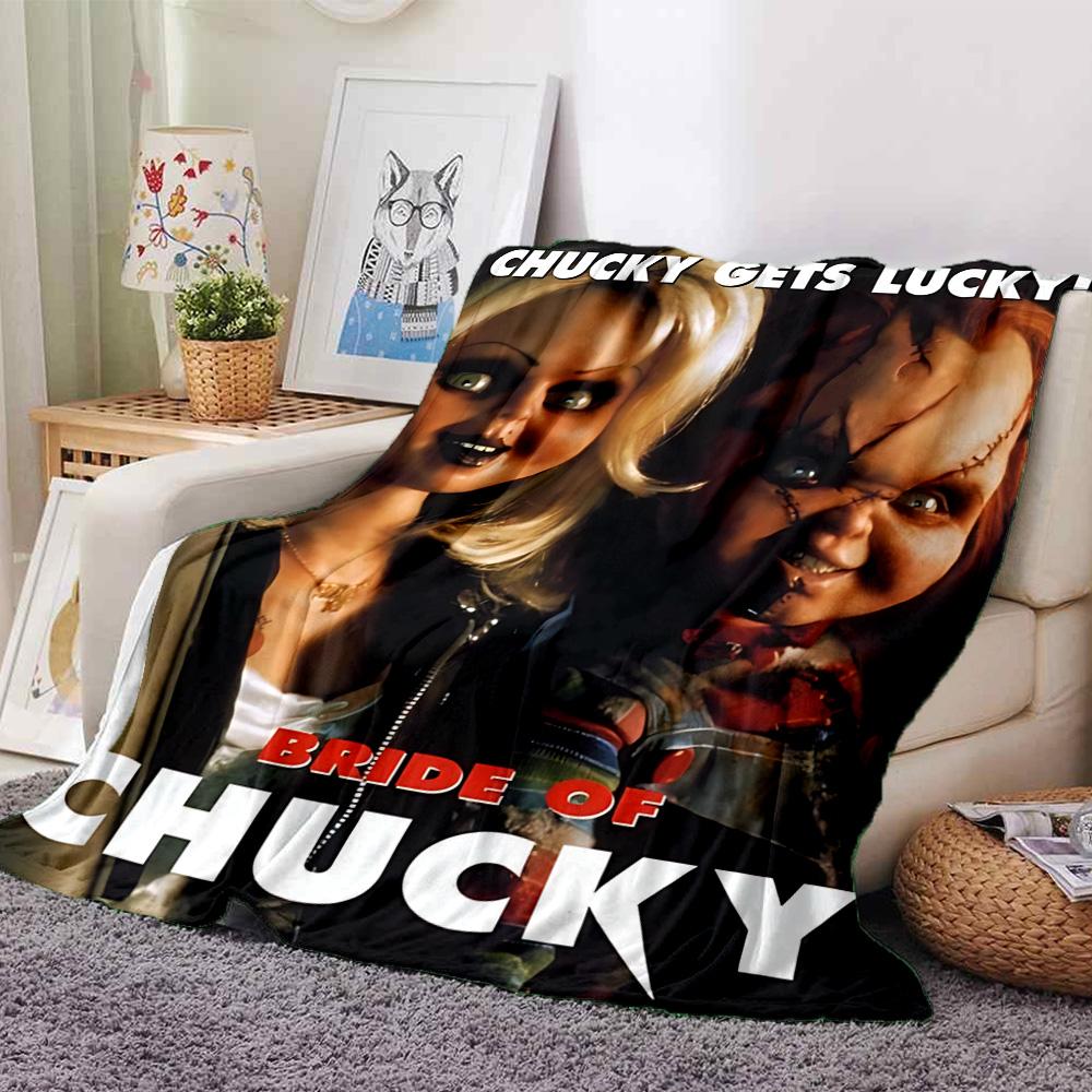 1pc Chuckys Return Flannel Blanket,Ultra Soft Warm Plush Throw for Home Bedroom Bed Sofa Cover Camping Picnic Gift Y72426
