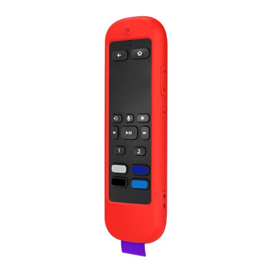 

Защитный чехол Удобная ручка с ремешком Устойчивость к загрязнениям Противоударная противоскользящая текстура Эффективная защита Силиконовый чехол для пульта дистанционного управления Smart TV красный