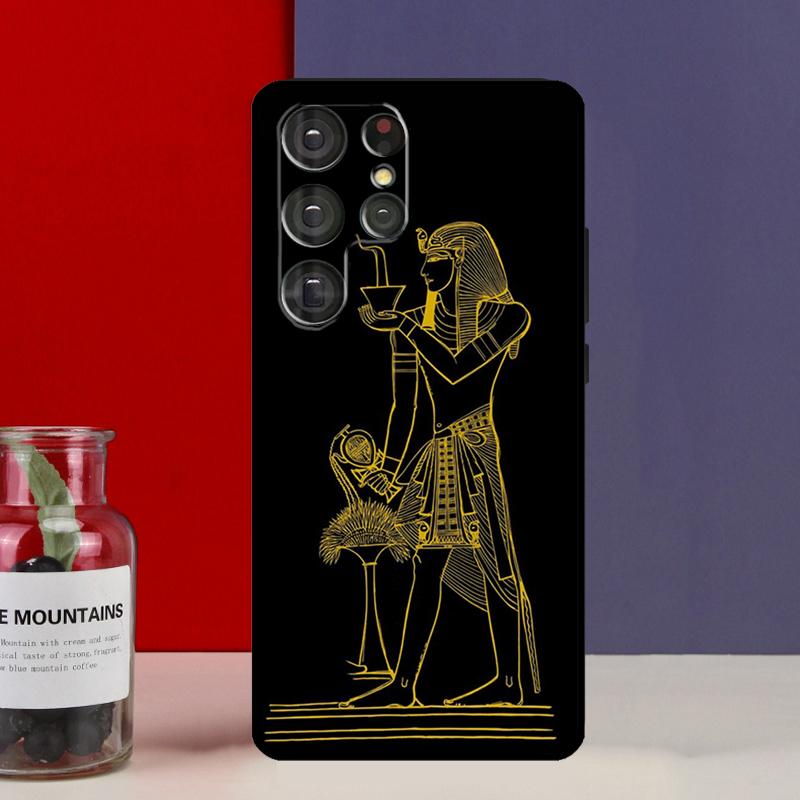 Egypt Nefertiti Anubis Ankh Funda Case For Samsung Galaxy S25 Ultra S9 S10 S20 FE S21 S22 S23 Plus S24 Ultra Phone Cover