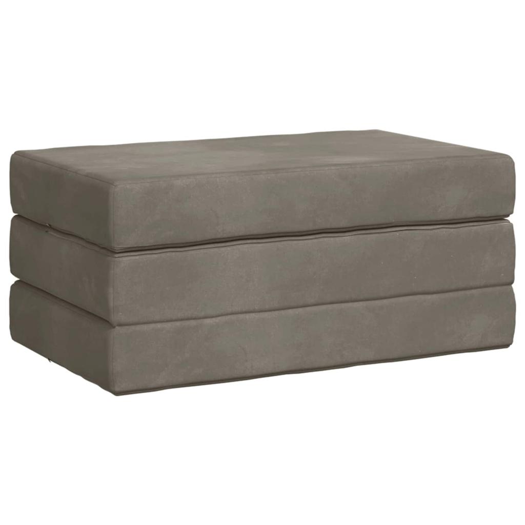 Folding Sofa Bed 80 x 67 x 45 cm Light Grey