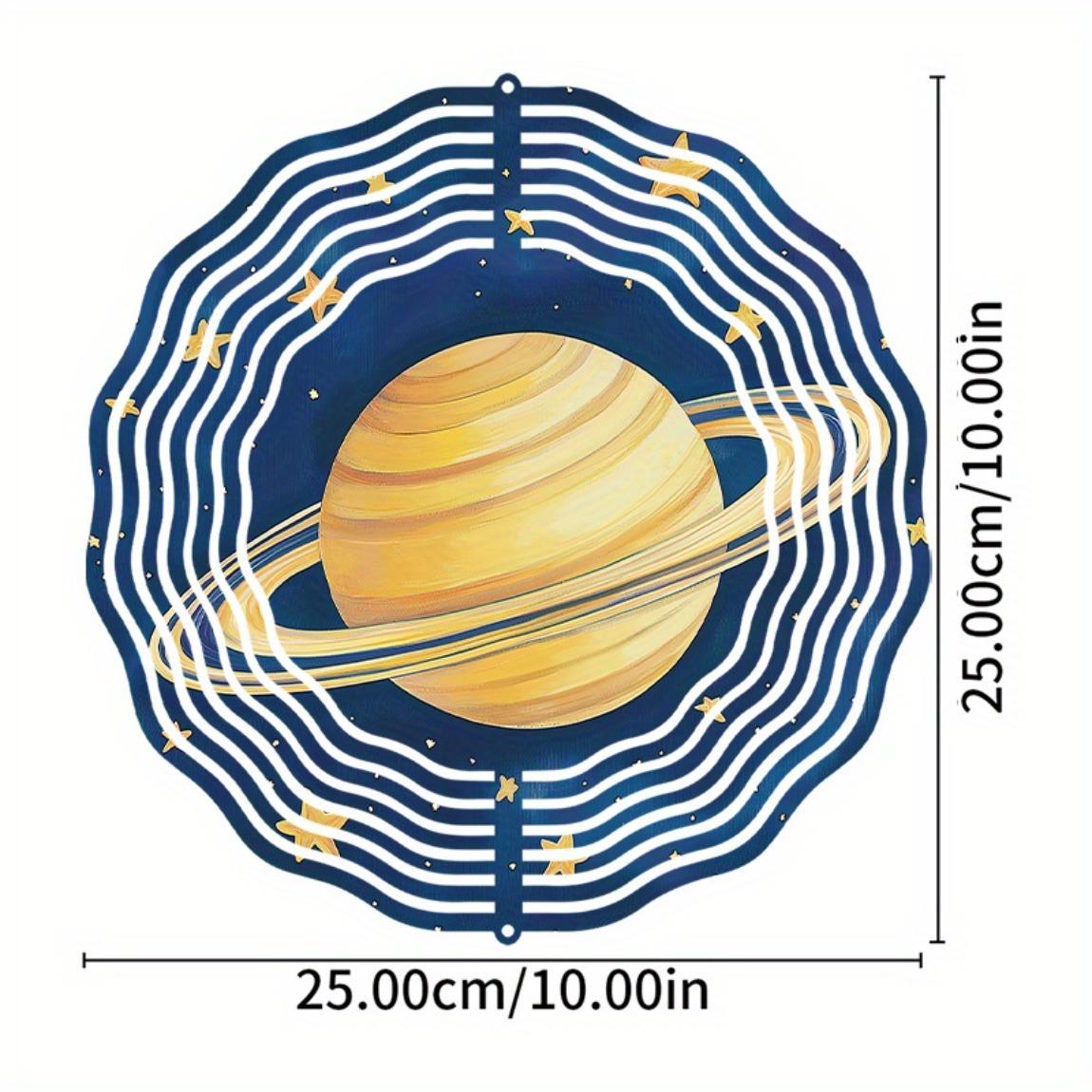 

Ветряк Galaxy – Кинетическая скульптура с синей звездой и Сатурном, Не требует электричества, Многофункциональный декор для дома и улицы, для сада, патио и многого другого 01A