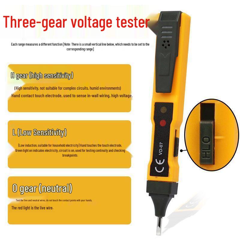 Smart Pen-Style Voltage Tester: High-Precision Induction, Multi-Function Circuit Detection for Electricians and Home Use