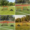 2 Pieces Fold-up Soccer Goal Training Foldable Net Durable Fiberglass Frame Lightweight