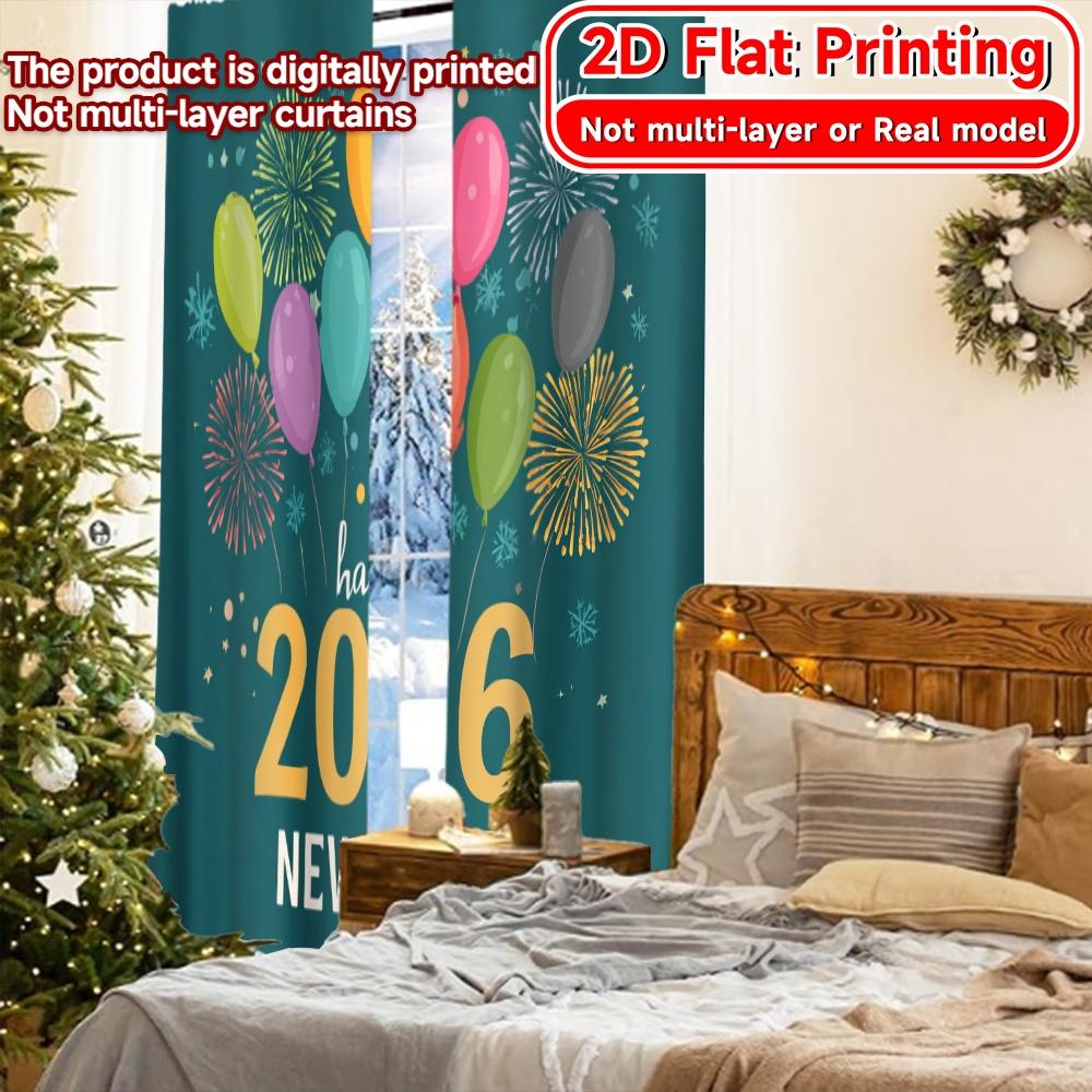 2D Flat Printing  2pcs  Celebration Popular Curtains&Window Treatment Polyester Curtains Outdoor Decorations Decorative for