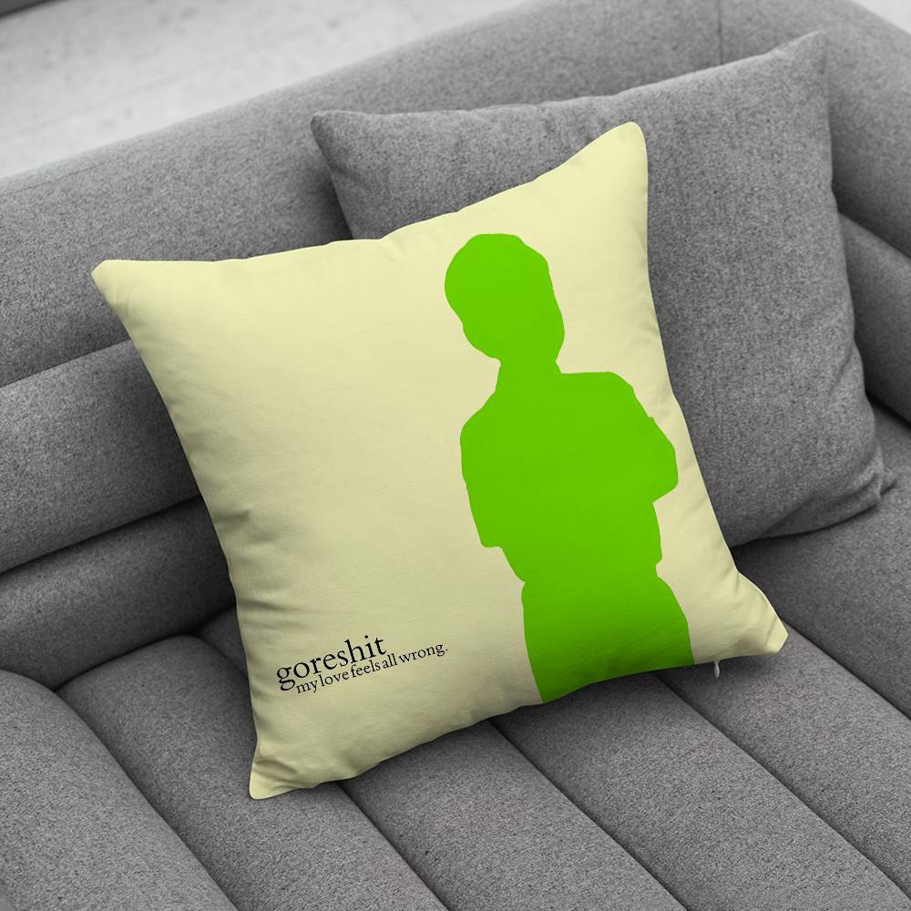 Goreshit Album Cover Pillow Case Square DoubleSided Printing Short Plush Sofa Cushion Cover Bedroom Bedside Pillow
