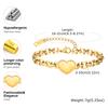 Trendy Love Heart Bracelet for Women,Stainless Steel Strap Chain Bracelets,Exquisite Party Jewelry Mother's Day Gift