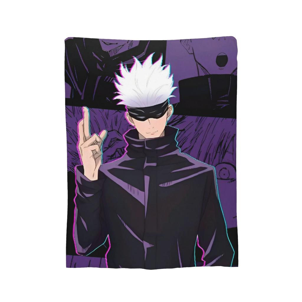 Ryomen Sukuna Velvet Throw Blanket Jujutsu Kaisen Anime Blanket for Sofa Travel Lightweight Bedspread,