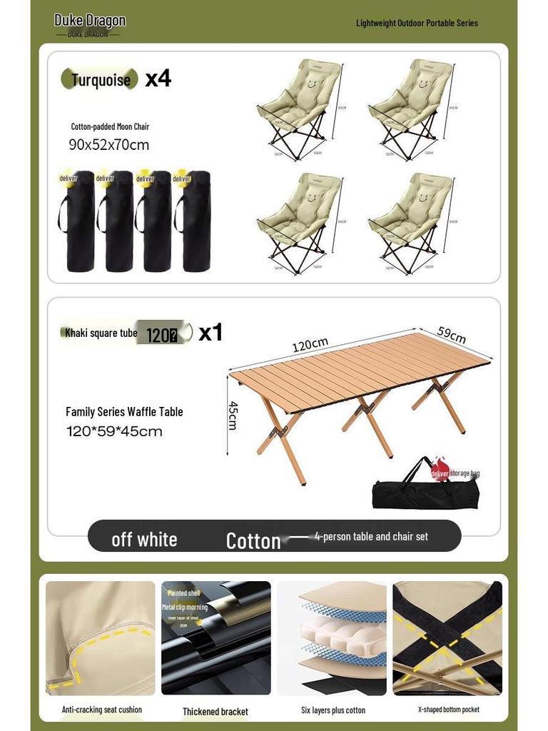 Foldable Outdoor Recliner: High-Back, Cotton Moon Chair for Beach, Portable & Adjustable for Sketching, Leisure, and Fishing.