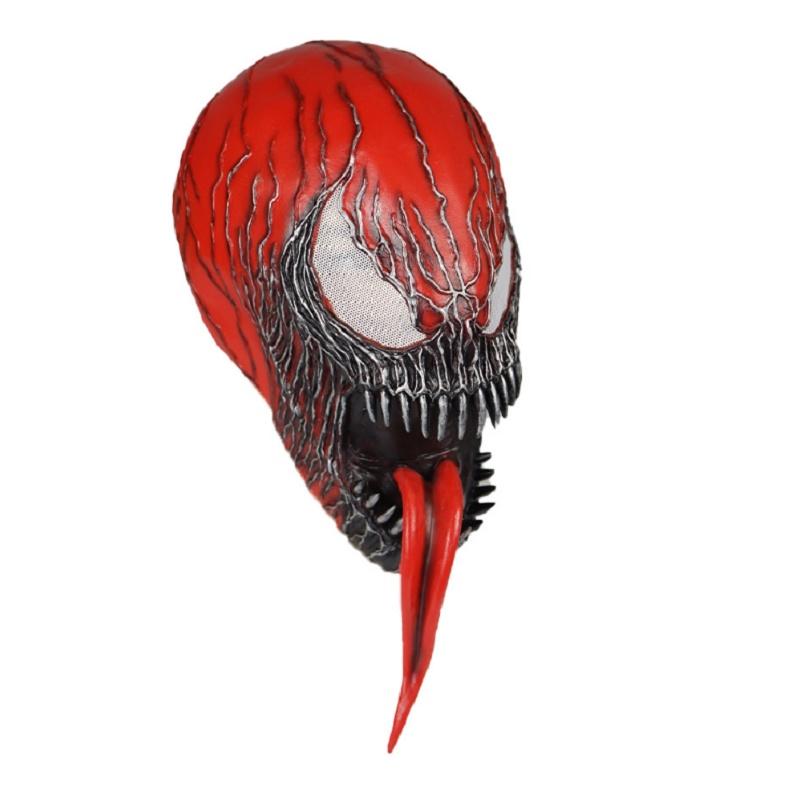 All Red Venom Spider-man Cosplay Mask For Adults Comfortable Latex Headgear