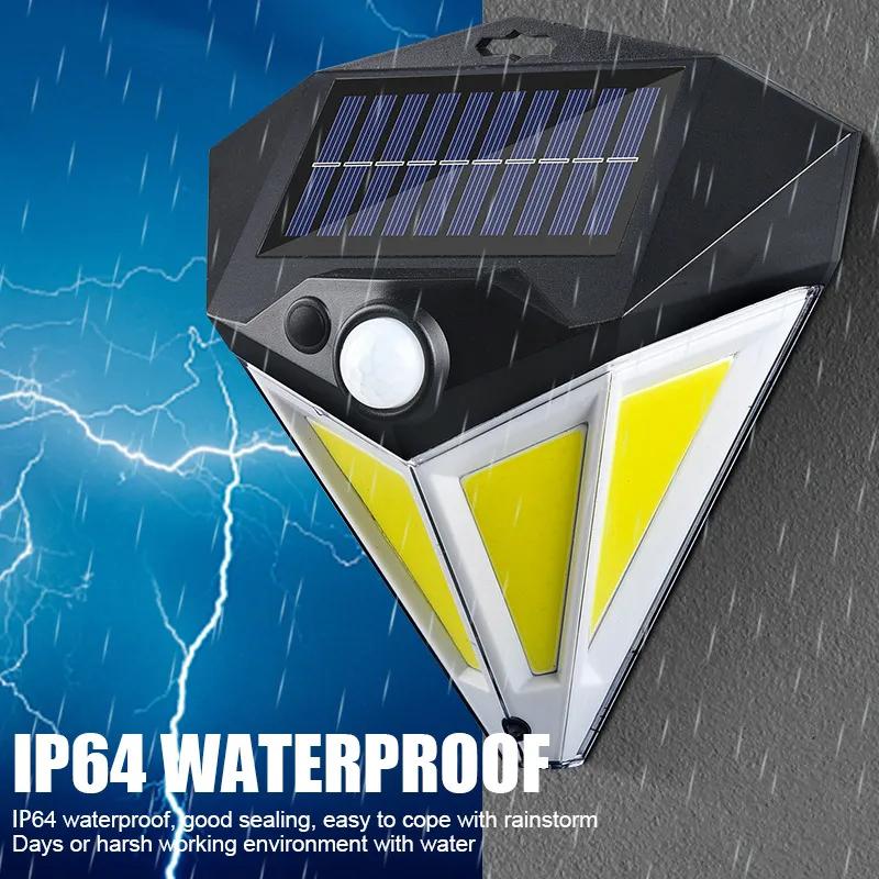 Super Bright LED Solar Light Outdoor IP64 Waterproof 3 Modes Solar Street Lamp Human Induction Solar Garden Decorative Lights