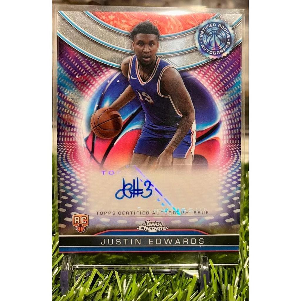 Used Justin Edwards 2024-25 Topps Chrome RC