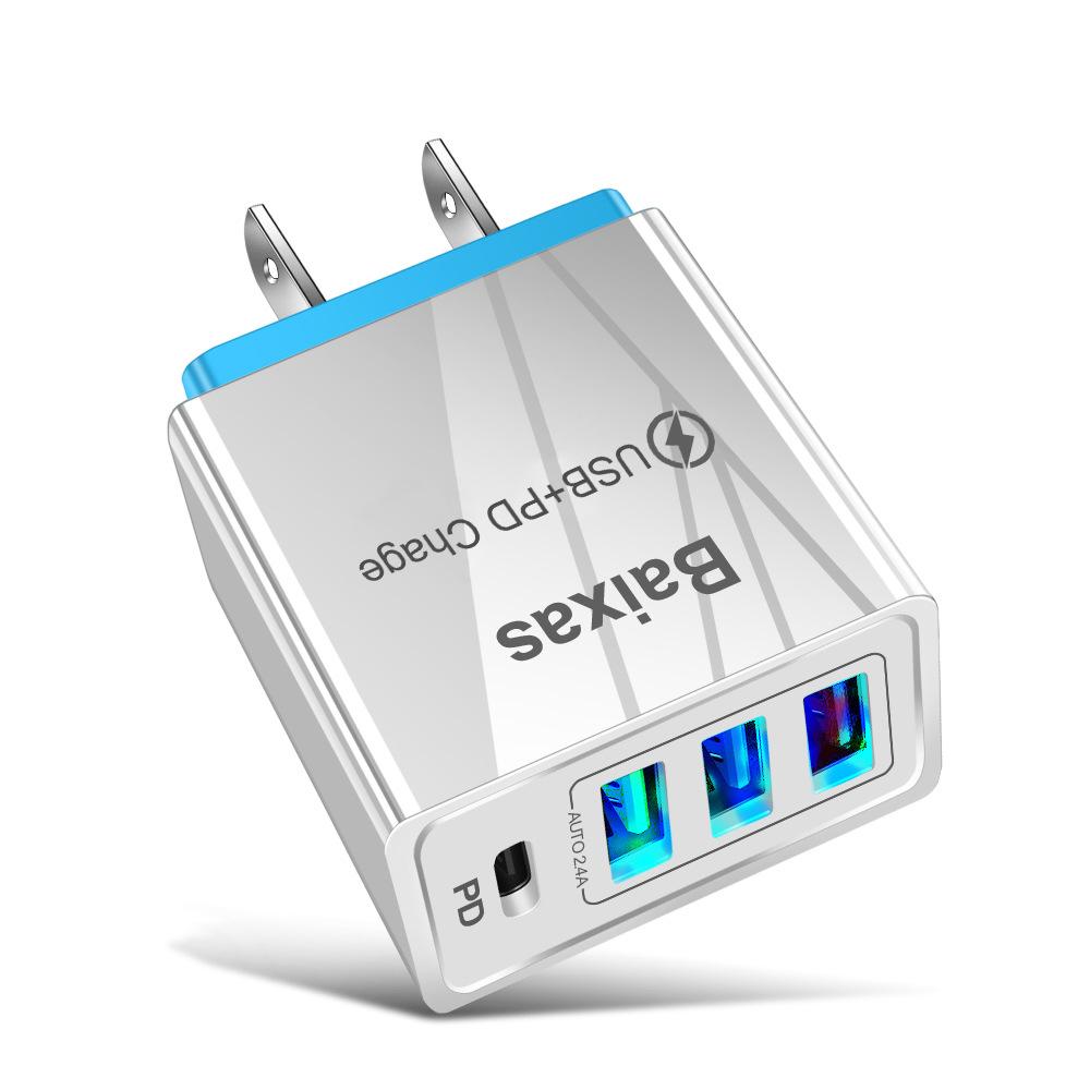 Universal 4-Port USB Travel Charger 5V/2.4A Fast Charging Adapter - AU/EU/UK/US Plug
