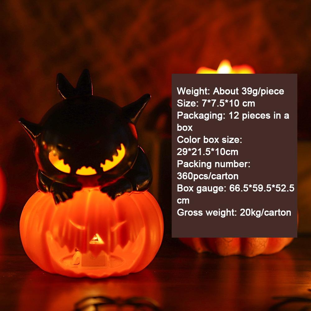 Halloween Pumpkin Lantern Creative Electronic Candle Light Decoration Props Atmosphere Night Light Ornament Funny Party Supplies