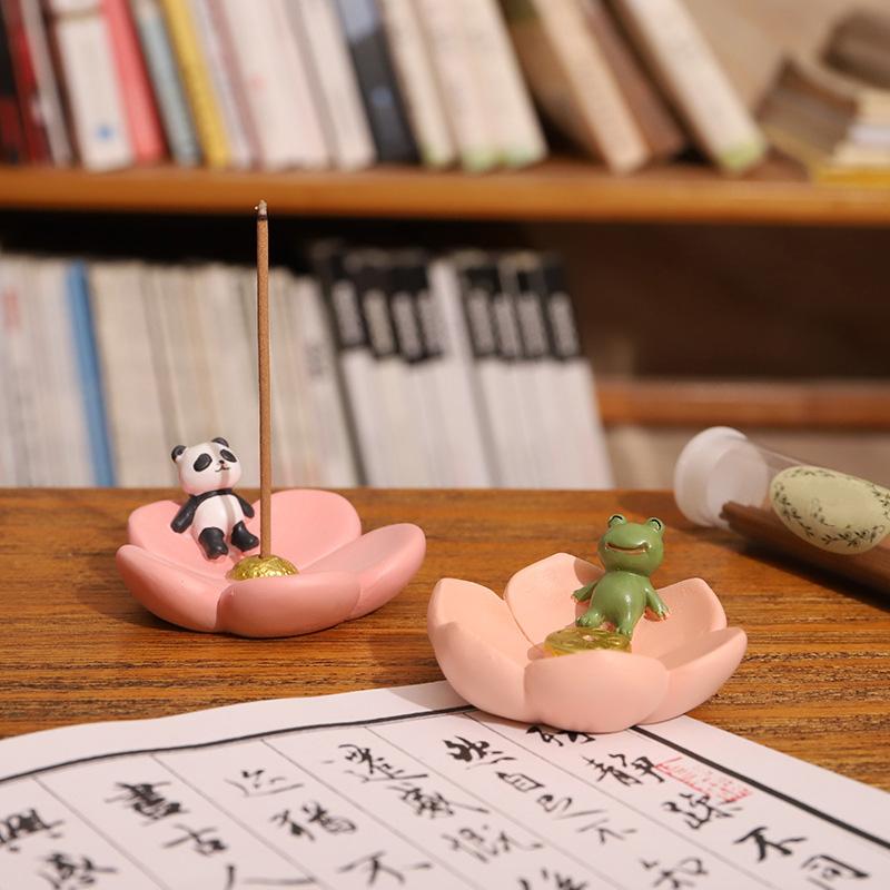 

1 шт., смола Сакура, ароматическая палочка в виде животных, горелка для улавливания золы, держатель для благовоний, тарелка для ароматерапии для домашнего спа-украшения