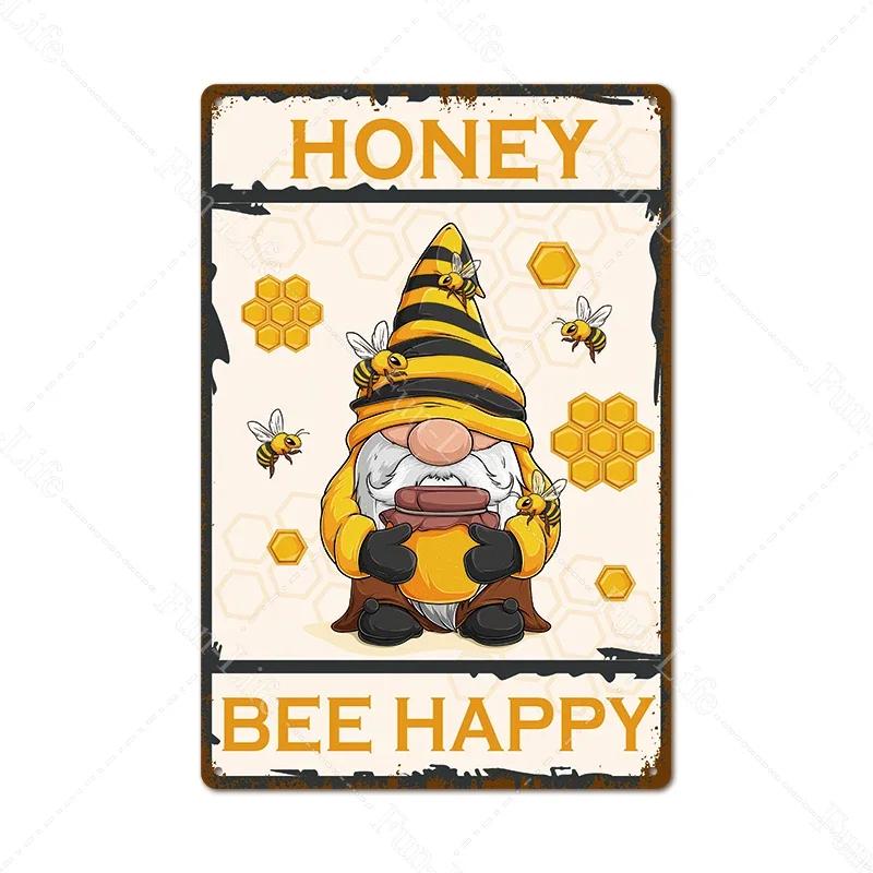 Beauty Vintage Metal Poster Animal Bees Retro Metal Tin Botany Signs Plaque Plate Wall Decor for Bar Club Cafe Man Cave Xcm