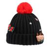 Bow Christmas Plush Cap Soft Thickened Brimless Cap Versatile Red Knitted Woolen Hat  Girls