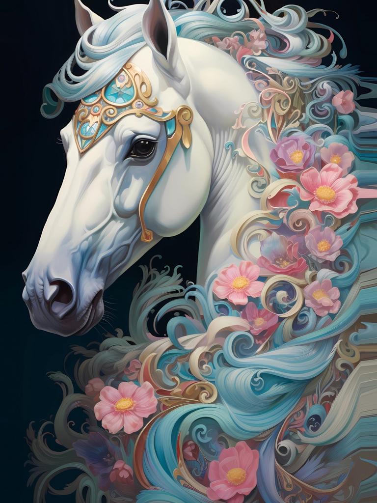 1Pc Magical Horse Art Coloring Book Original Upgraded Paper Thickened 22 Pages Coloring Books Gift For Holiday Birthday