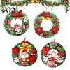Christmas Tree Hanging Decor 3D Wreath Pendant with Rope, Cartoon Garland Ornaments, Decorative Bell Ornaments Lightweight Paper for Holiday