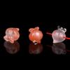 Natural NanHong Agate Carved Bracelet with Radish Motif - Handmade Weaving DIY Accessory