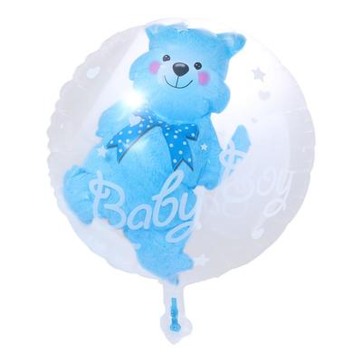 Baby Shower 24inch Transparent Baby Boy Girl Foil Double Bubble Globos Balloons Party Supplies Bear