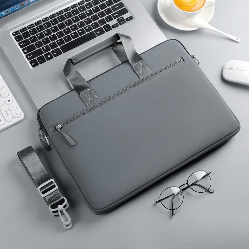 

TS JYL laptop bag,Large Laptop Bag Casual Crossbody Slim Oxford Shoulder Bag 14 inches серый