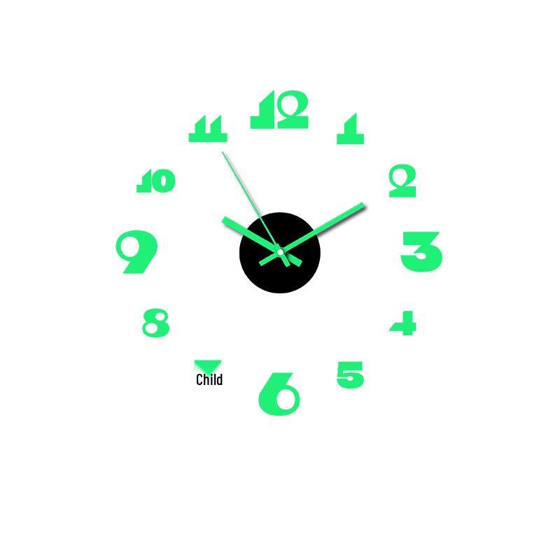 Modern Luminous DIY Wall Clock - High-End, Simple, Punch-Free Decoration for Living Room