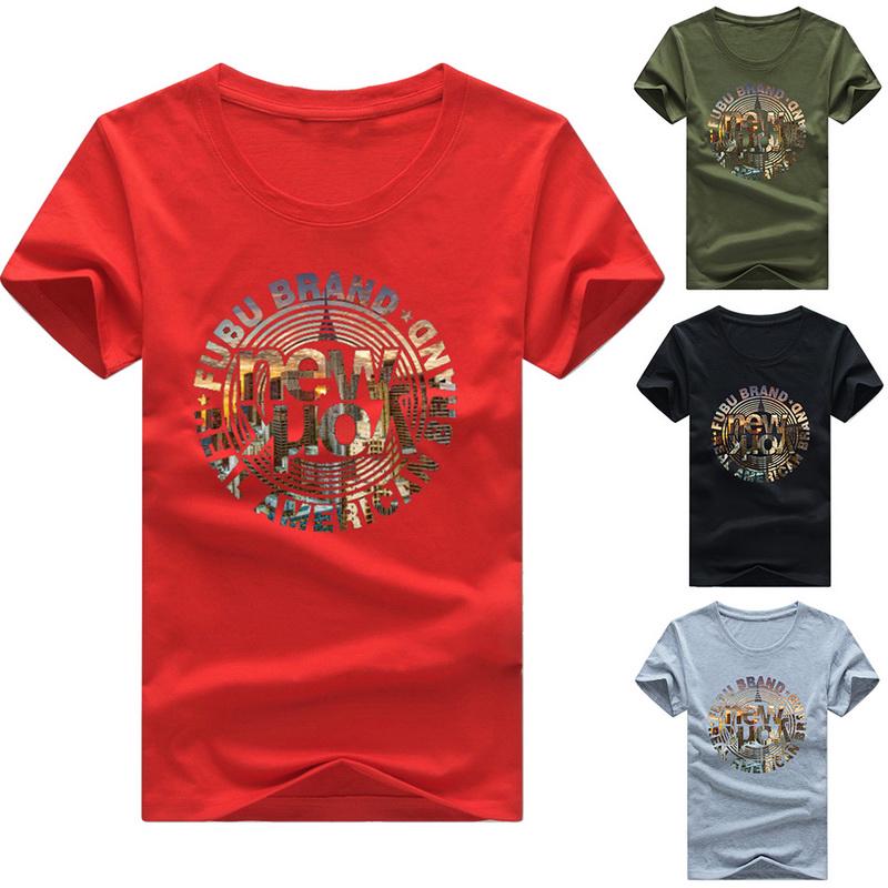 Men's Graphic Round Neck Short Sleeve T-Shirt